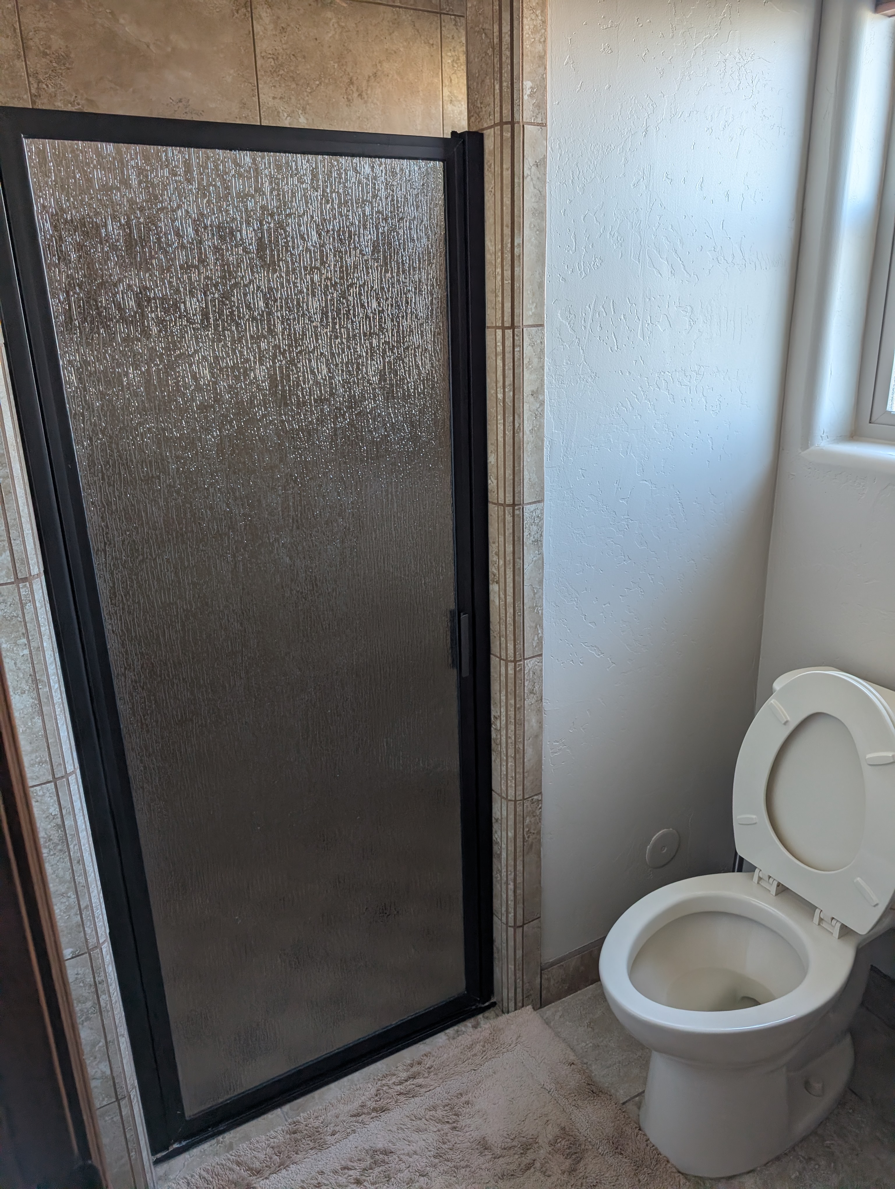 Private bathroom with walk-in shower and window