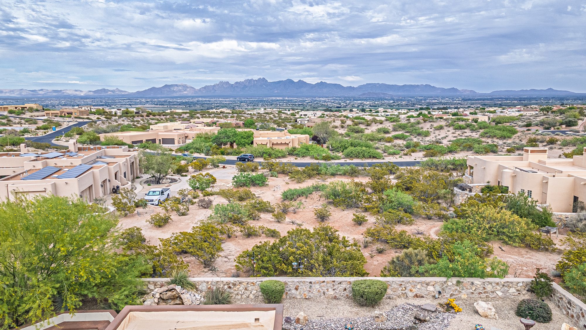 Organ Mountains panoramic view from property